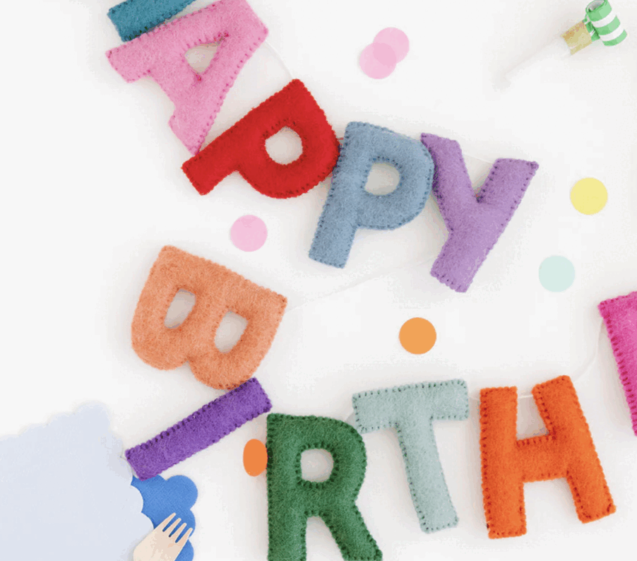 Customizable birthday banner